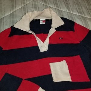 Tommy Hilfiger Sweater,red and navy blue.